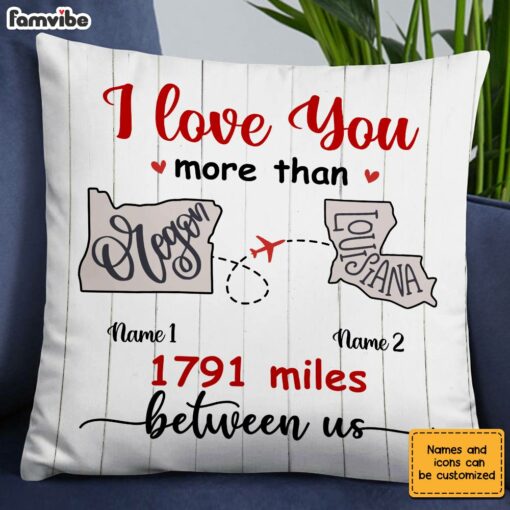 Personalized Long Distance Pillow