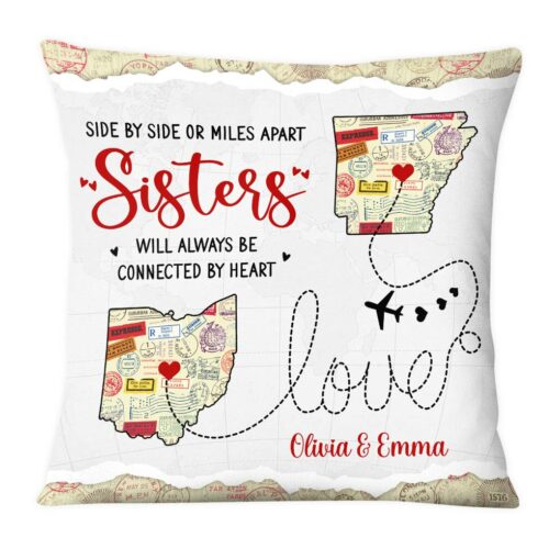 Personalized Long Distance Sister Pillow