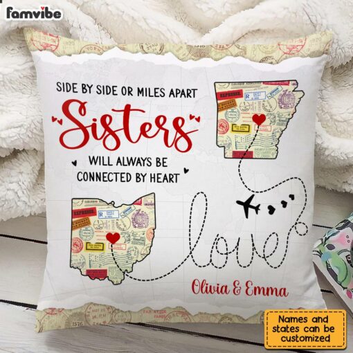 Personalized Long Distance Sister Pillow