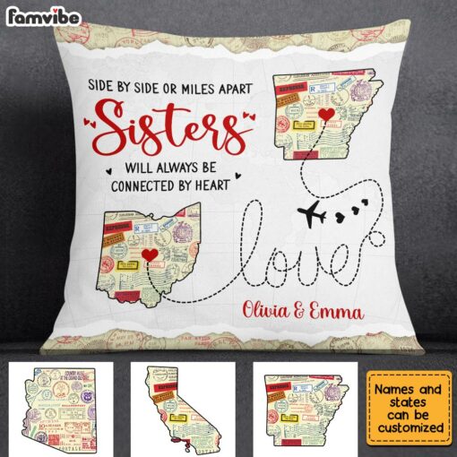 Personalized Long Distance Sister Pillow