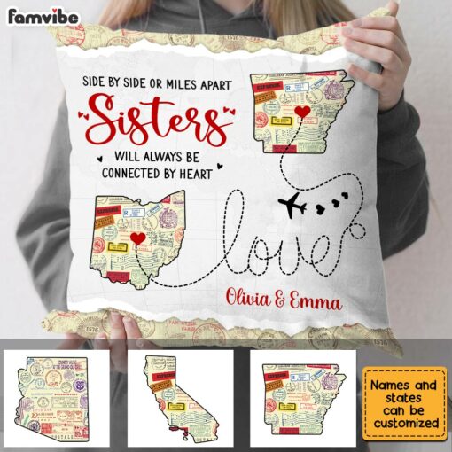 Personalized Long Distance Sister Pillow