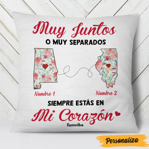 Personalized Long Distance Spanish Pillow