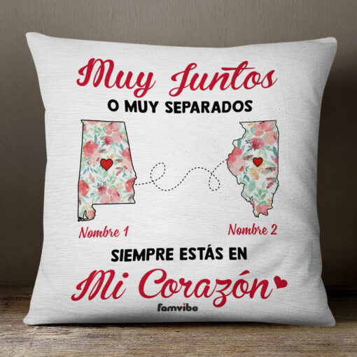 Personalized Long Distance Spanish Pillow