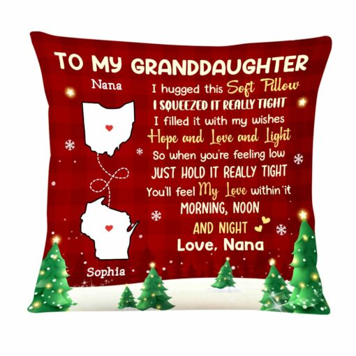 Personalized Long Distance To Granddaughter Pillow