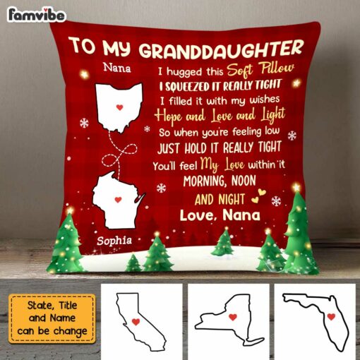 Personalized Long Distance To Granddaughter Pillow