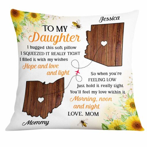 Personalized Long Distance To My Daughter Pillow