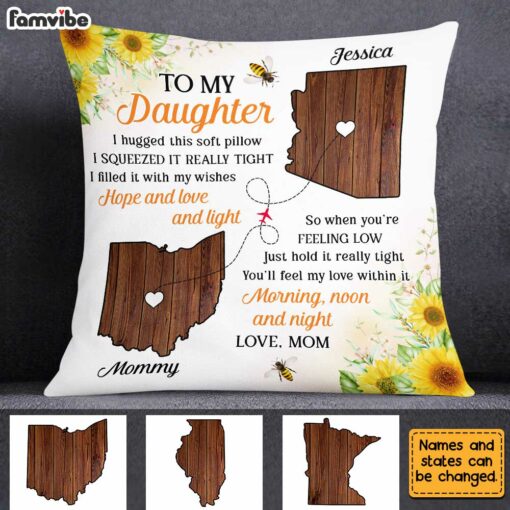 Personalized Long Distance To My Daughter Pillow