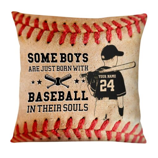 Personalized Love Baseball Grandson Pillow