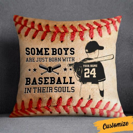 Personalized Love Baseball Grandson Pillow