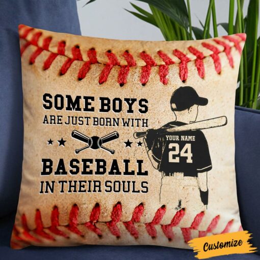 Personalized Love Baseball Grandson Pillow