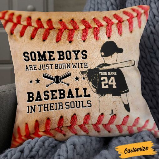 Personalized Love Baseball Grandson Pillow