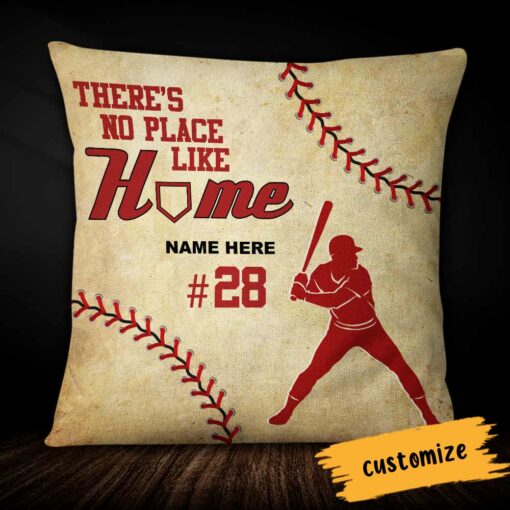 Personalized Love Baseball Home Pillow