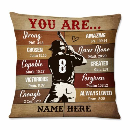 Personalized Love Baseball Player You Are Pillow