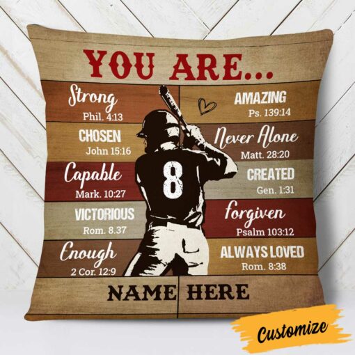 Personalized Love Baseball Player You Are Pillow