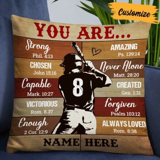 Personalized Love Baseball Player You Are Pillow