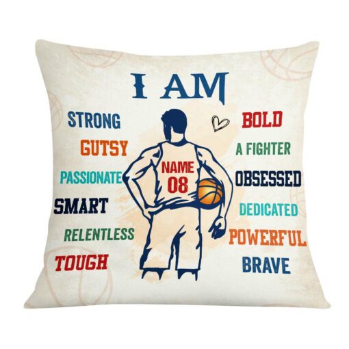 Personalized Love Basketball Player Pillow