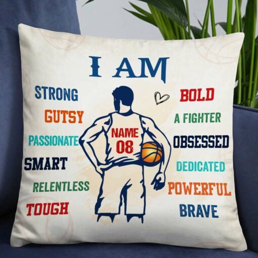 Personalized Love Basketball Player Pillow