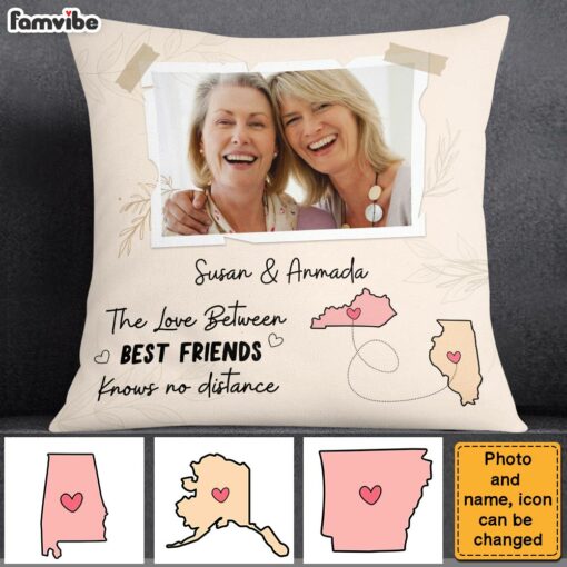 Personalized Love Between Friends Photo Pillow