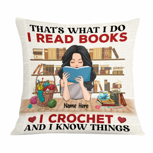 Personalized Love Book Crochet Pillow