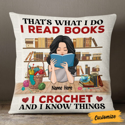 Personalized Love Book Crochet Pillow