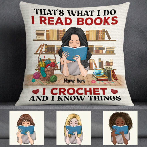 Personalized Love Book Crochet Pillow