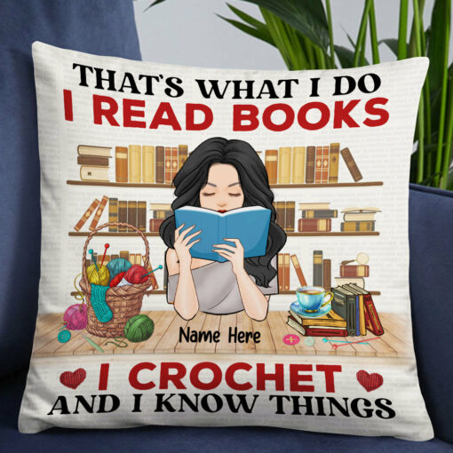 Personalized Love Book Crochet Pillow