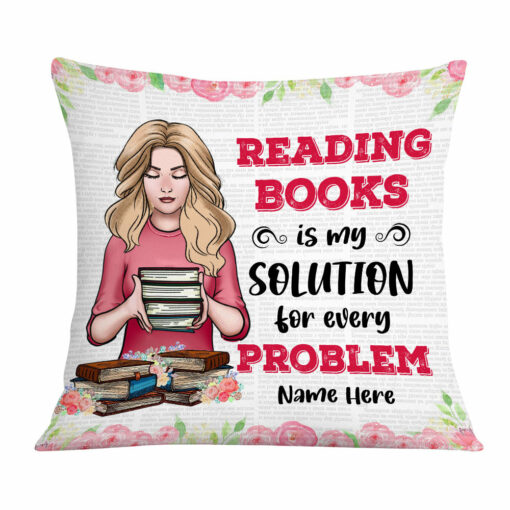 Personalized Love Book Girl Pillow