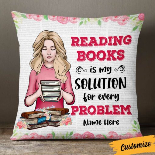 Personalized Love Book Girl Pillow