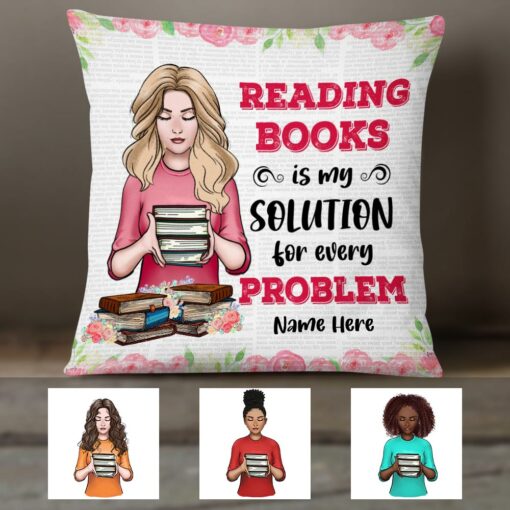 Personalized Love Book Girl Pillow