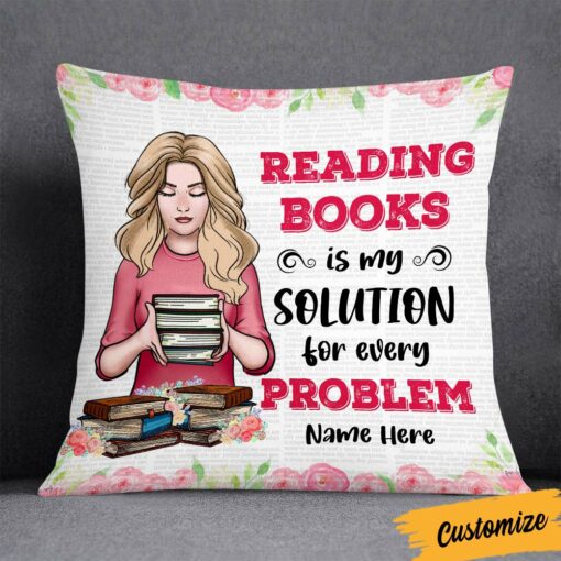 Personalized Love Book Girl Pillow