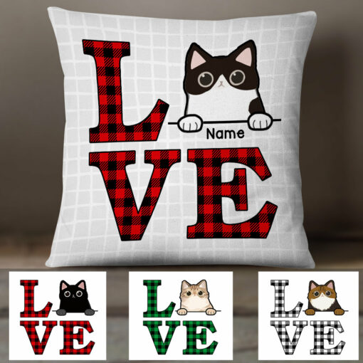 Personalized Love Cat Pillow