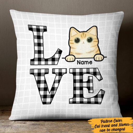 Personalized Love Cat Pillow