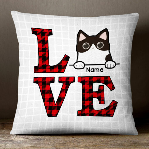 Personalized Love Cat Pillow