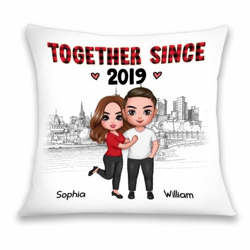 Personalized Love Couple Together Since Pillow