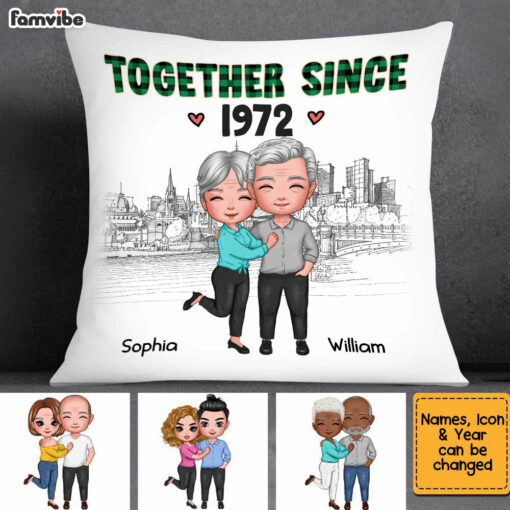 Personalized Love Couple Together Since Pillow