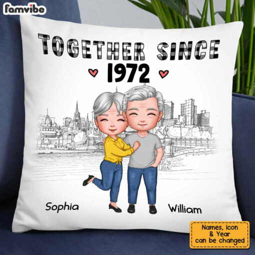 Personalized Love Couple Together Since Pillow