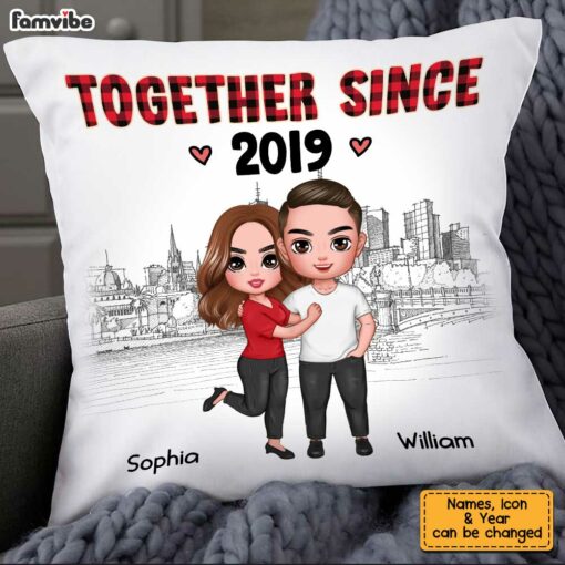 Personalized Love Couple Together Since Pillow