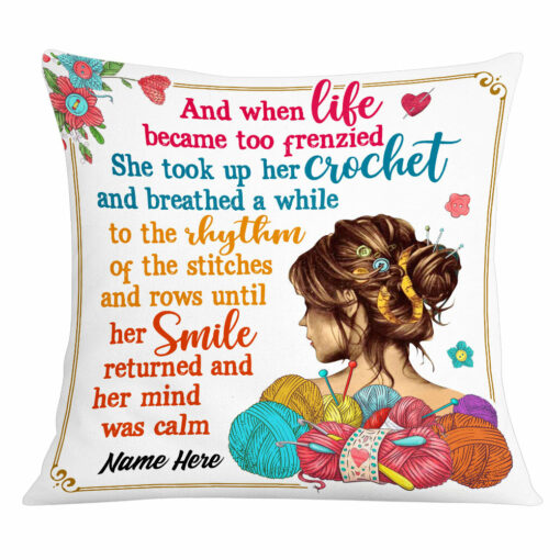 Personalized Love Crochet Girl Pillow