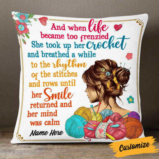 Personalized Love Crochet Girl Pillow