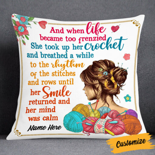 Personalized Love Crochet Girl Pillow