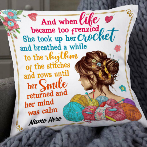 Personalized Love Crochet Girl Pillow