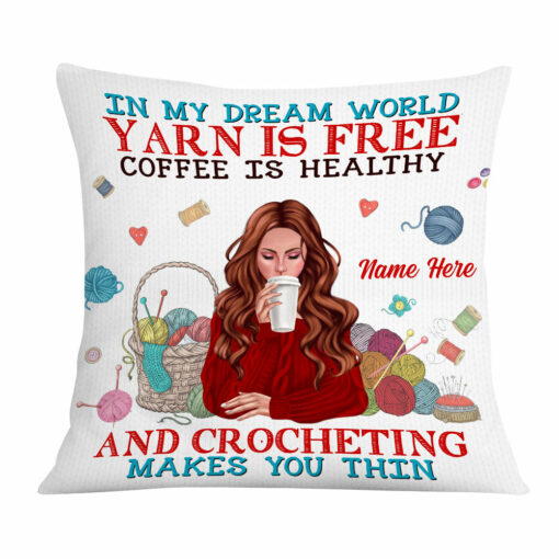 Personalized Love Crochet Pillow