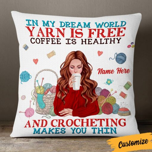 Personalized Love Crochet Pillow