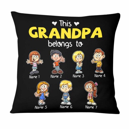 Personalized Love Dad Grandpa Grandkids Pillow