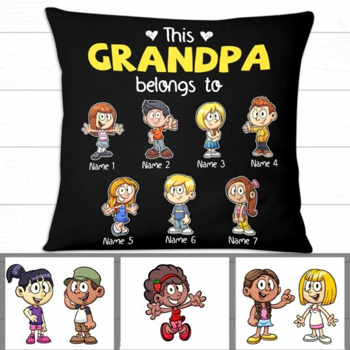 Personalized Love Dad Grandpa Grandkids Pillow