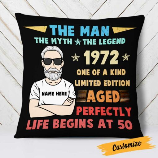 Personalized Love Dad Grandpa Pillow