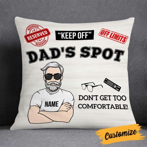 Personalized Love Dad Grandpa Spot Funny Pillow