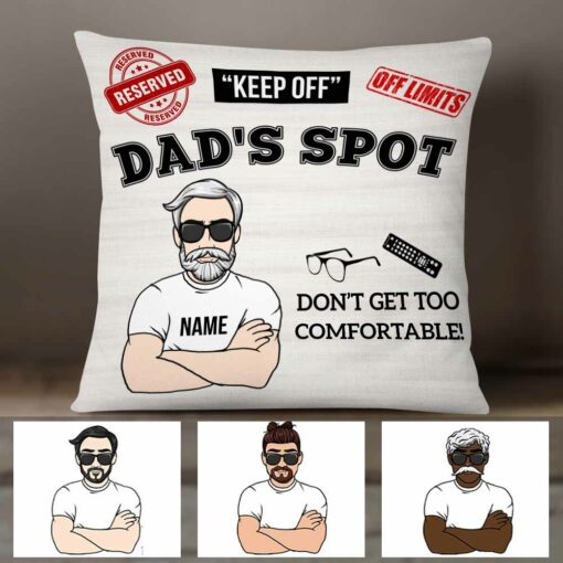 Personalized Love Dad Grandpa Spot Funny Pillow