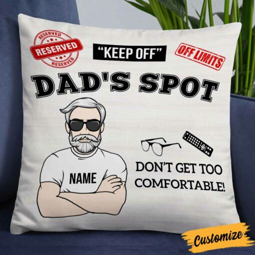 Personalized Love Dad Grandpa Spot Funny Pillow