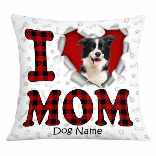 Personalized Love Dog Mom Pillow